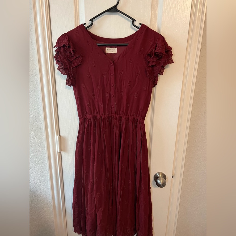 Rachel Parcell Burgundy midi dress